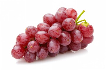 Fototapeta premium Isolated red grape with no shadow on a white background, fresh and healthy fruit, natural and organic produce, agriculture and nutrition concept