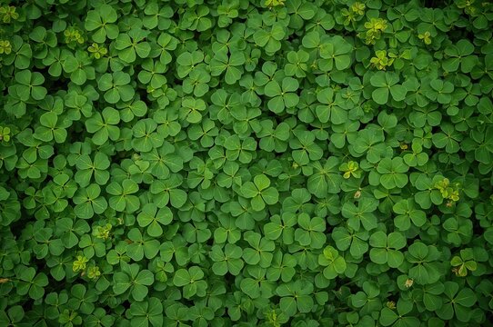 A lush blanket of clover foliage - Powered by Adobe