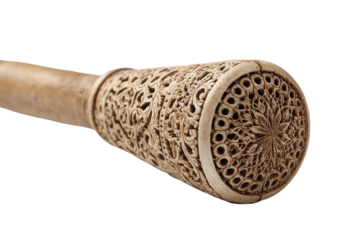 Macro Closeup of Intricate Bone Carving Detail