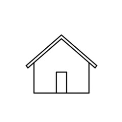 Simple outline house icon isolated on transparent background