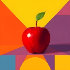Obraz premium red apple pop art
