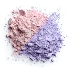Crushed pastel powder, pink and purple