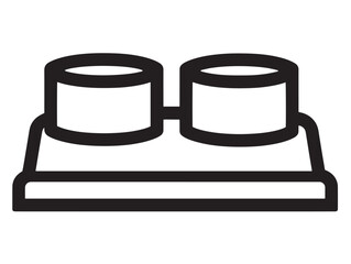 Cleanly illustrated animal feeding system icon in vector style