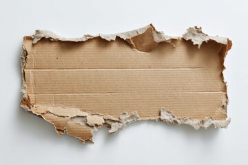 Ripped cardboard, kraft paper, empty