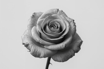 A Rose Captured in Monochrome