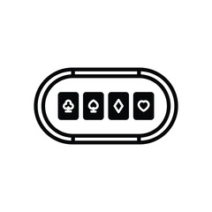 Casino Table Vector icon which can easily modify or edit