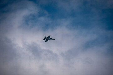 military aircraft in flight