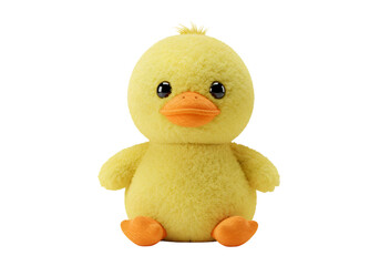 Plush Yellow Duckling Toy - Soft & Cuddly on white background