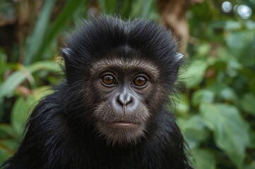 Obraz premium Adorable small howler monkey captured in a lush tropical forest!