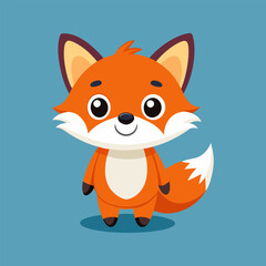 Obraz premium Adorable Cartoon Fox Illustration