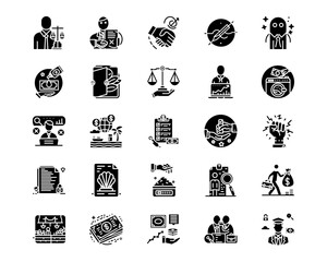 Corruption Line Vector Icons