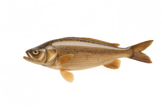 Isolated freshwater catfish on a white backdrop