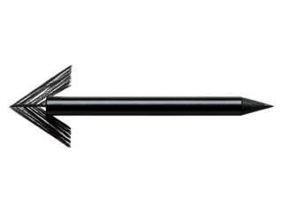 Pencil drawn arrow pointing left isolated on transparent background