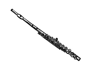 illustration of a flute musical instrument © genioatrapado