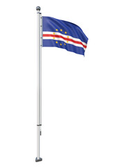 Cape_Verde_Flag_Pole_3DModel