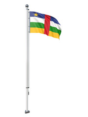 Central_African_Republic_Flag_Pole_3DModel