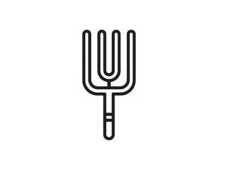 Bale fork attachment machine icon in clean vector design
