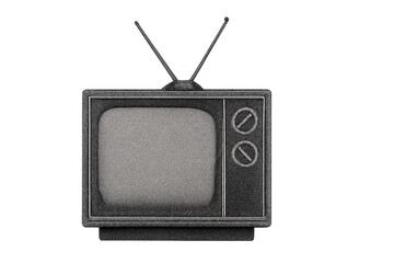 halftone retro style image of a television with a transparent background