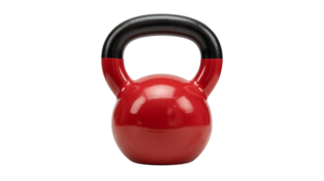 Vibrant red kettlebell ready for intense fitness training sessions
