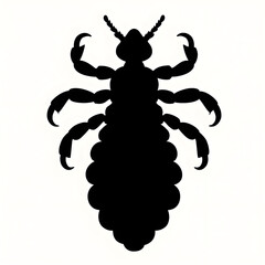 A louse silhouette vector style