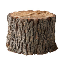 tree stump isolated on white or transparent png