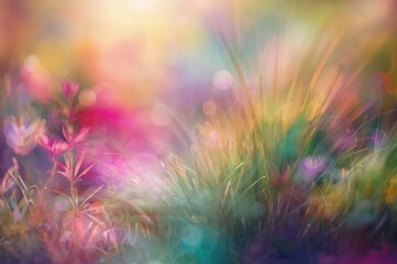 Fototapeta premium Colorful Abstract Nature Background with Blur Effect