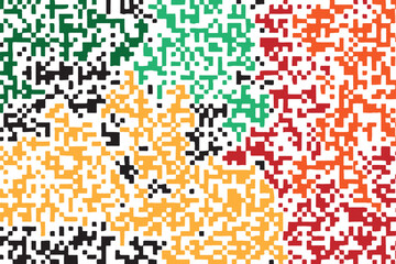 Vector art of seamless retro pixelated animal patterns