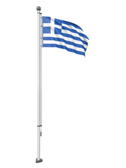 Fototapeta premium Greece_Flag_Pole_3DModel