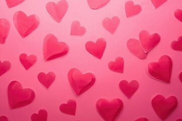 Abstract pink backdrop featuring heart motifs for Valentine's Day