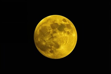 Obraz premium A black backdrop featuring a yellow crescent moon