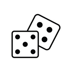 Dice Game Vector icon which can easily modify or edit