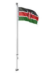 Kenya_Flag_Pole_3DModel