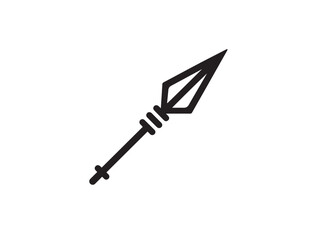 Farming bale spear attachment tool icon in clean vector