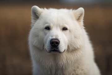 Obraz premium A stray canine resembling a white bear
