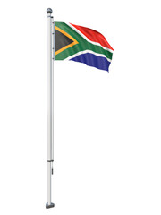 South_Africa_Flag_Pole_3DModel