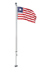 Obraz premium Liberia_Flag_Pole_3DModel