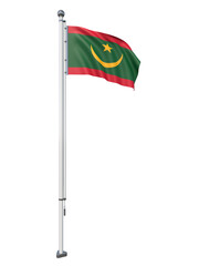 Mauritania_Flag_Pole_3DModel