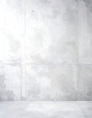 Fototapeta premium A minimalist, light gray concrete wall and floor, perfect for showcasing products.