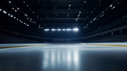 Ice hockey game preparation stadium arena sports photography indoor environment wide angle view competitive atmosphere