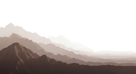 Layered Mountain Ridges with Atmospheric Haze and Soft Light