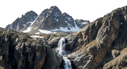 Where Stone Meets Sky – A Symphony of Ice and Flow