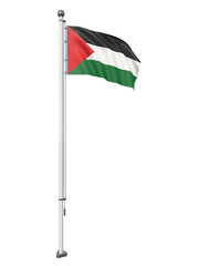 Palestine_Flag_Pole_3DModel