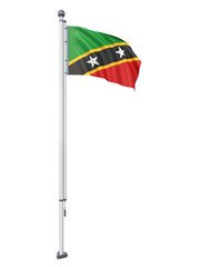Saint_Kitts_and_Nevis_Flag_Pole_3DModel
