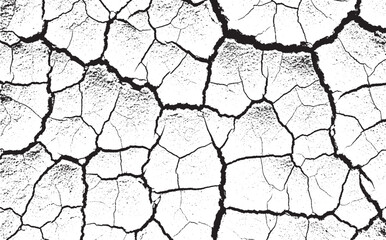 Cracked earth texture design black and white for graphic use and backgrounds