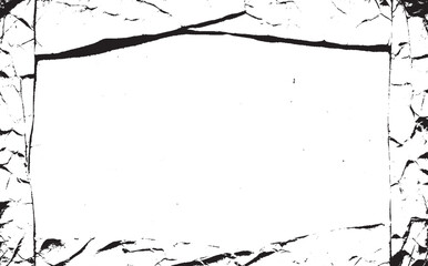 Distressed paper background with abstract black marks on white background texture