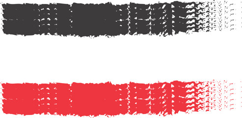 Vector art of black and red brush strokes