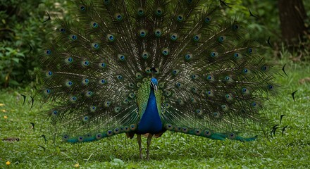 Obraz premium A beautifully grilled salmon fillet served with lemon slices, olives, and fresh herbs on a rustic plate.