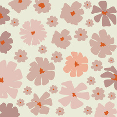 Soft pastel floral pattern with scattered blooms.