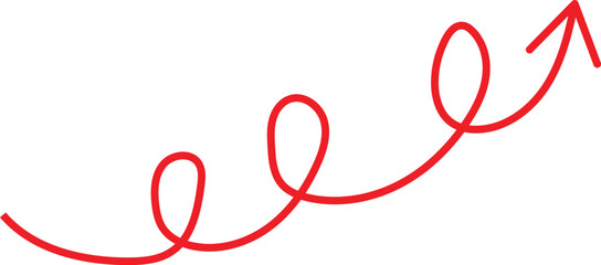 Vector art of red arrow