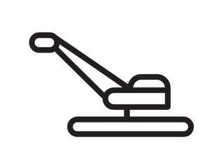 Elegant farm chopper equipment vector line art symbol